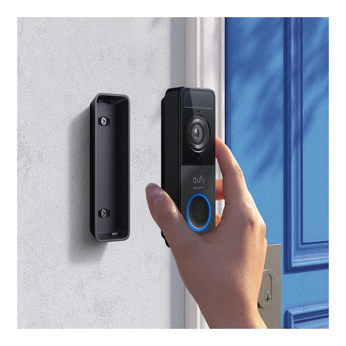 Eufy Video Doorbell 1080p Negro, Blanco, Hogar, IP65, 1600x1200, 5m Nocturna, 1080p, Inalámbrico, 2400MHz, Batería 5000mAh, 4 Meses