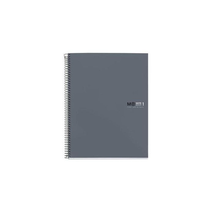 Bloc Miquelrius The Original Notebook 1 Micro.Tapa Extra A4 80H 90G Cuadric.5X5 Gris Grafito 5 unidades