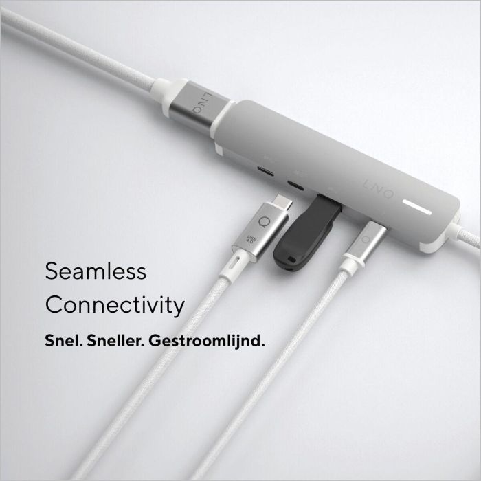 Hub USB Linq Byelements LQ49051 Blanco Gris 10