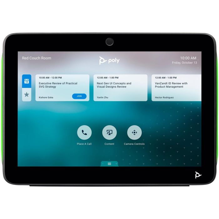 HP POLY HP TC10 - BLACK Stand-alone 25.4cm 10Zoll room scheduler touch control for use with Poly G7500 Studio X family ZRoW 875K5AA 1