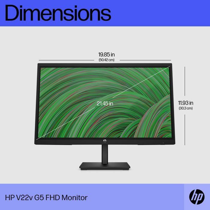 HP V22v G5 Monitor FHD 54.5 cm (21.45 pulgadas) para Productividad Diaria