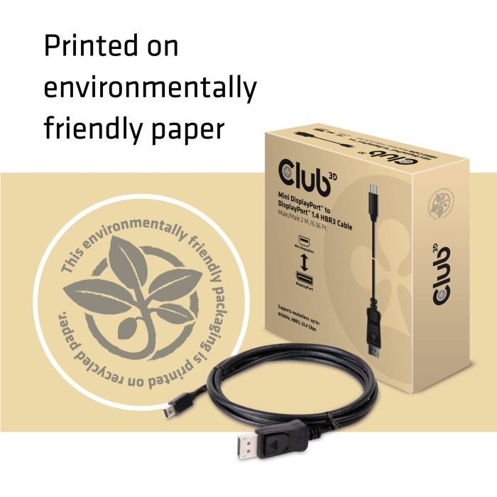 Club3D Kabel MiniDP 1.4 <-> DP 1.4 2m 8K60Hz St/St retail 4 Club3D Kabel MiniDP 1.4 <-> DP 1.4 2m 8K60Hz St/St retail 4