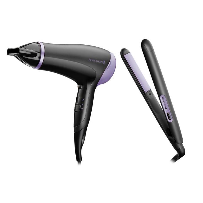Remington Style Essentials Secador de Pelo 2000W y Plancha de Pelo hasta 215°C con Placas Cerámicas