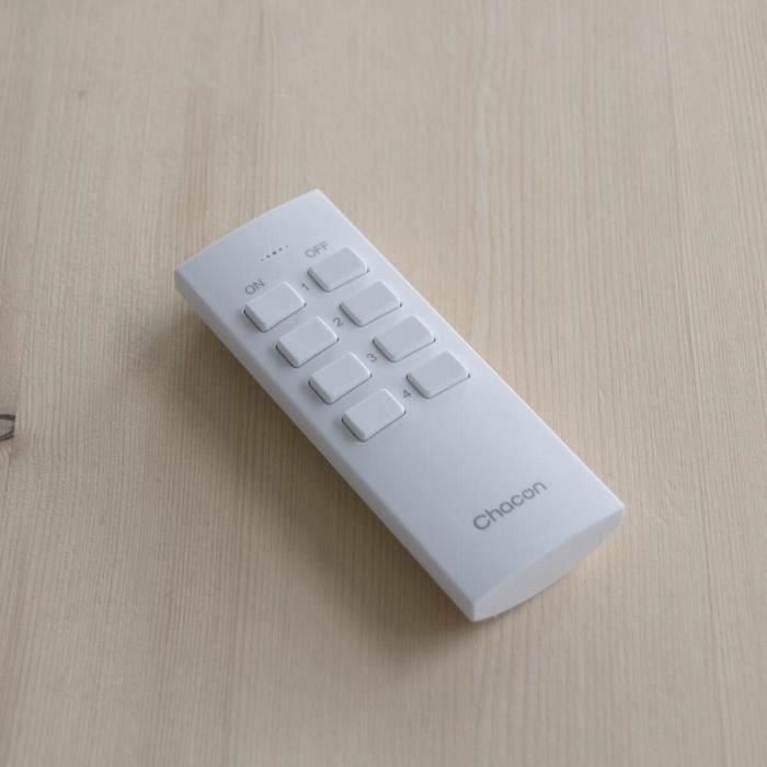 Chacon CHA5411478546702 Juego de 2 mini enchufes Encendido/Apagado 2300W FR con mando a distancia Blanco 2