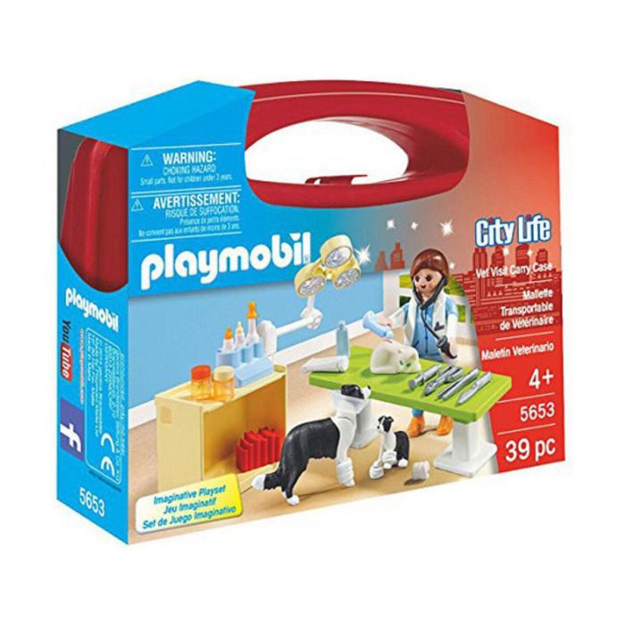 Playmobil 5653 Maleta veterinaria City Life, nuevo set de juego portátil 2019 para niños y niñas de 4+ años