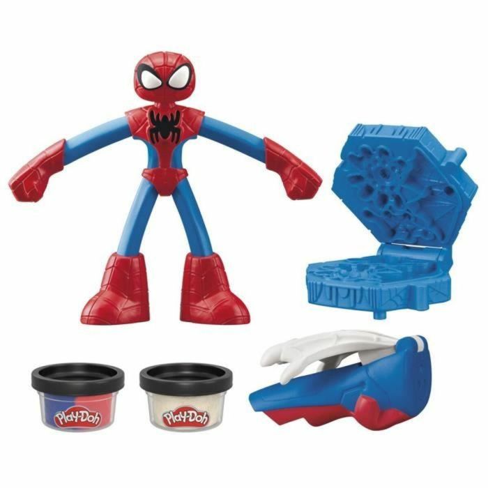 Play-Doh Spider-Man My Web Creator Caja con Figura Flexible y Plastilina, Marvel HASG00585X0, a partir de 4 años 5