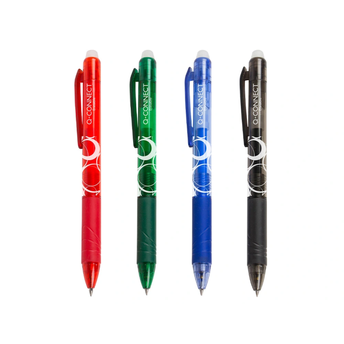 Q-connect Bolígrafo Retractil Borrable Gel 0,7 mm Color Verde 7