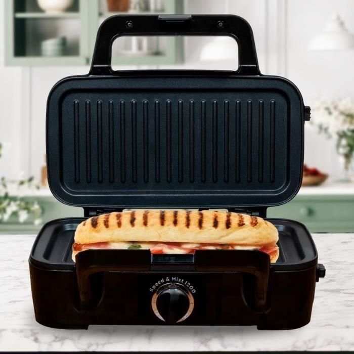 Little Balance 8368 Speed'n Mixt 1200 - Plancha Gofres & Parrilla 2 en 1, 1200W, Acero Inoxidable, Placas Intercambiables, Apertura 180° 3 Little Balance 8368 Speed'n Mixt 1200 - Plancha Gofres & Parrilla 2 en 1, 1200W, Acero Inoxidable, Placas Intercambiables, Apertura 180° 3