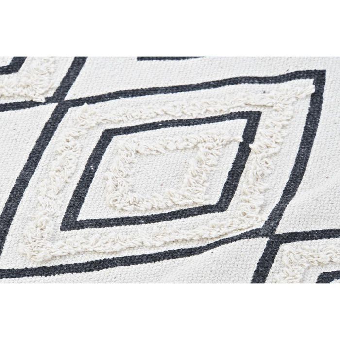 Alfombra Boho DKD Home Decor Blanco Negro 190 x 0.7 x 120 cm 1 Alfombra Boho DKD Home Decor Blanco Negro 190 x 0.7 x 120 cm 1