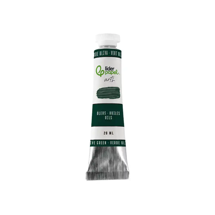 Liderpapel Pintura al Óleo Tubo de Aluminio 20 ml Color Verde Oliva 1