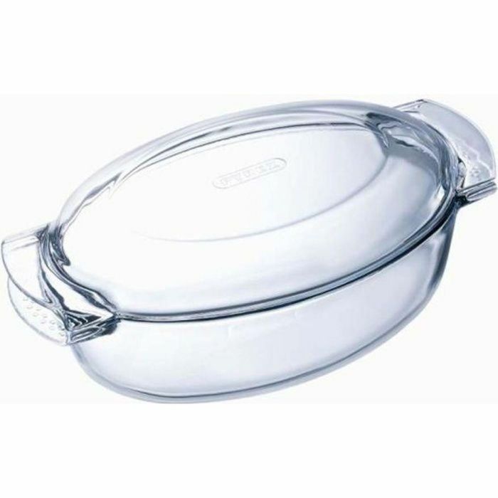 Pyrex 460A000 Cacerola ovalada Vidrio Borosilicato 38cm * 23cm 4.4L + 1.4L Classic 10