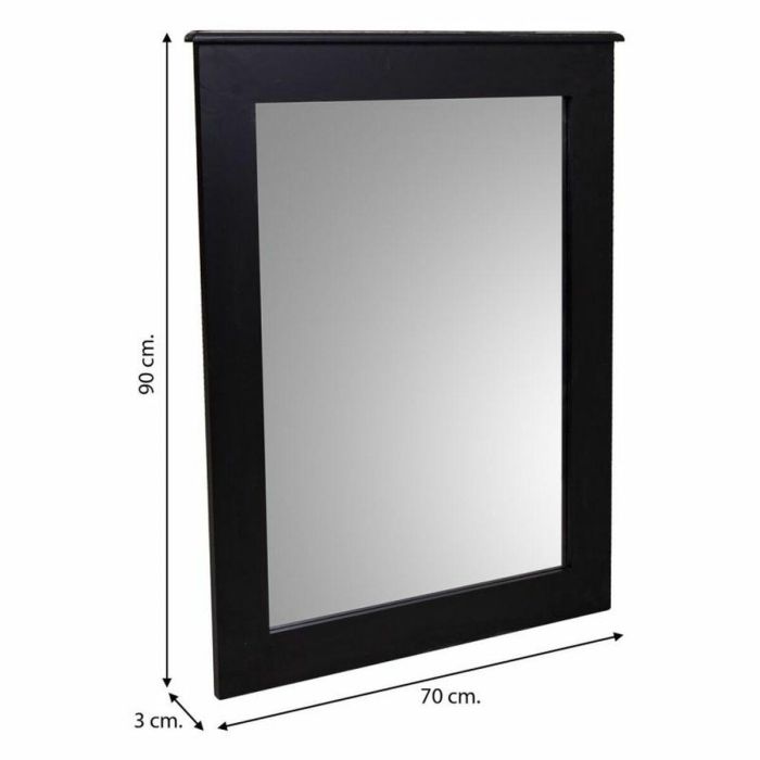 Espejo de pared Alexandra House Living Negro 3 x 90 x 70 cm Rectangular 4