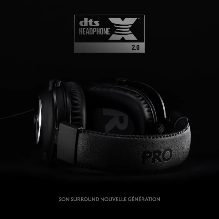Logitech G Pro X Auriculares Gaming Profesionales con Sonido Envolvente 7.1 DTS Headphone:X 2.0 y Micrófono Desmontable BLUE VO!CE para PC, Consolas y eSports 2