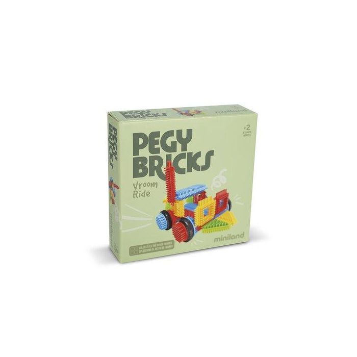 Juego Miniland Pegy Bricks: Vroom Ride (+2 Años)