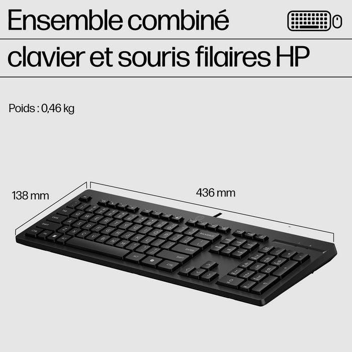 HP Combo Ratón y Teclado 225 Wired - Disposición UK