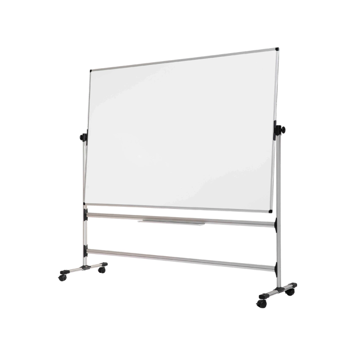 Bi-office Pizarra Blanca Doble Cara Vitrificada Magnética Volteable 120x150 cm 1