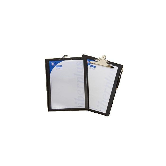 Carpeta Con Pinza Portablocs Iberplas Pvc Fº Negro (Pinza Gigante)