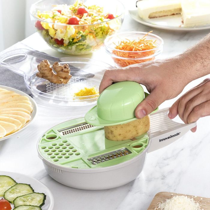 Rallador-Cortador Multifunción 6 en 1 con Accesorios y Recetas Gradder InnovaGoods Rallador-Cortador Multifunción 6 en 1 con Accesorios y Recetas Gradder InnovaGoods