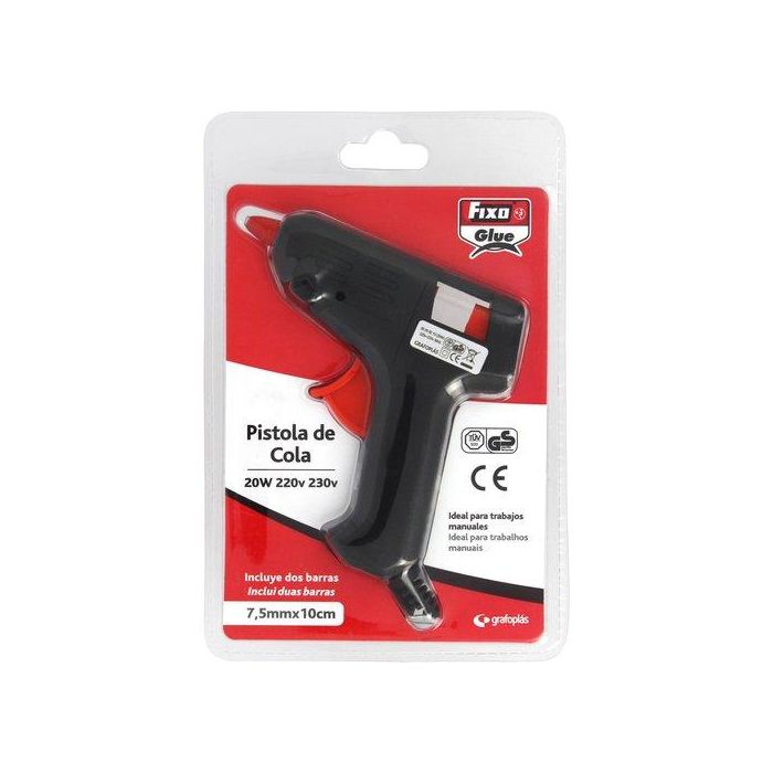 Pistola Cola Termofusible Fixo 20W + 2 Barras De Cola
