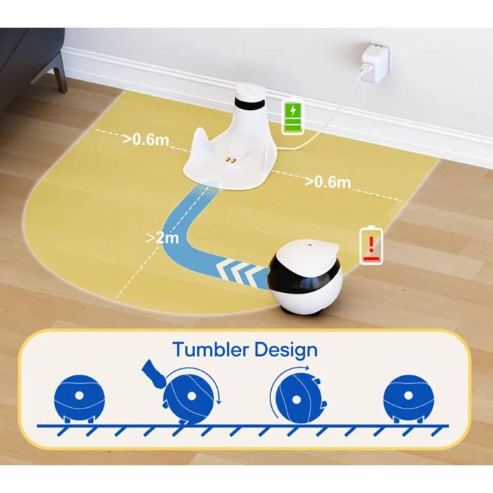 Enabot EBO SE Haustierroboter con Cámara 1080p, Visión Nocturna, App, WiFi y Láser 7 Enabot EBO SE Haustierroboter con Cámara 1080p, Visión Nocturna, App, WiFi y Láser 7