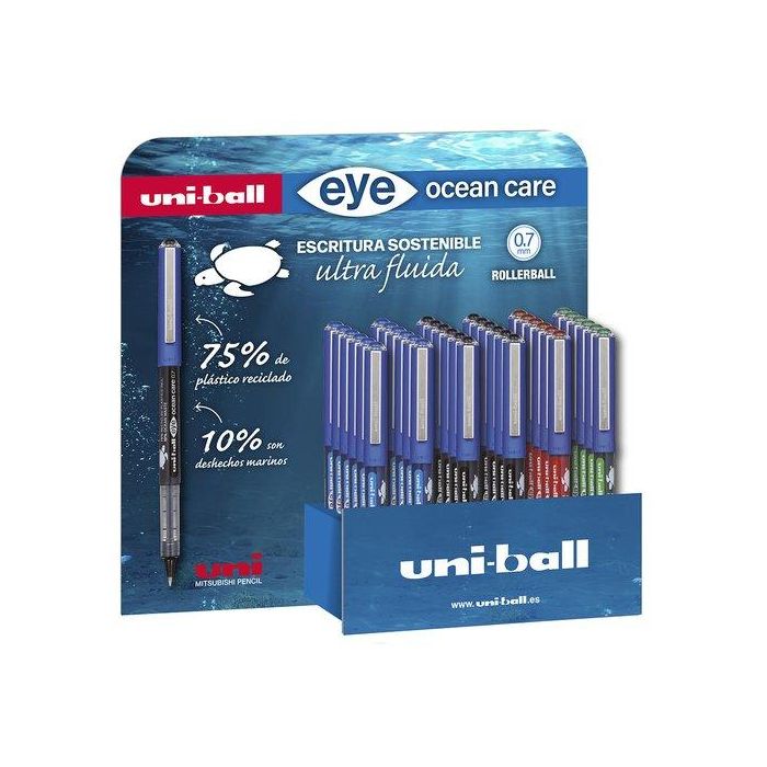 Roller T.Liq. Uni-Ball Eye Ocean Care 0,7 (Ub-157Rop) Expositor De 36 12X 274407000 Ocean Care Azul 12X 274399000 Ocean Care Negro 6X 299297000 Ocean Care Rojo 6X 299305000 Ocean Care Verde
