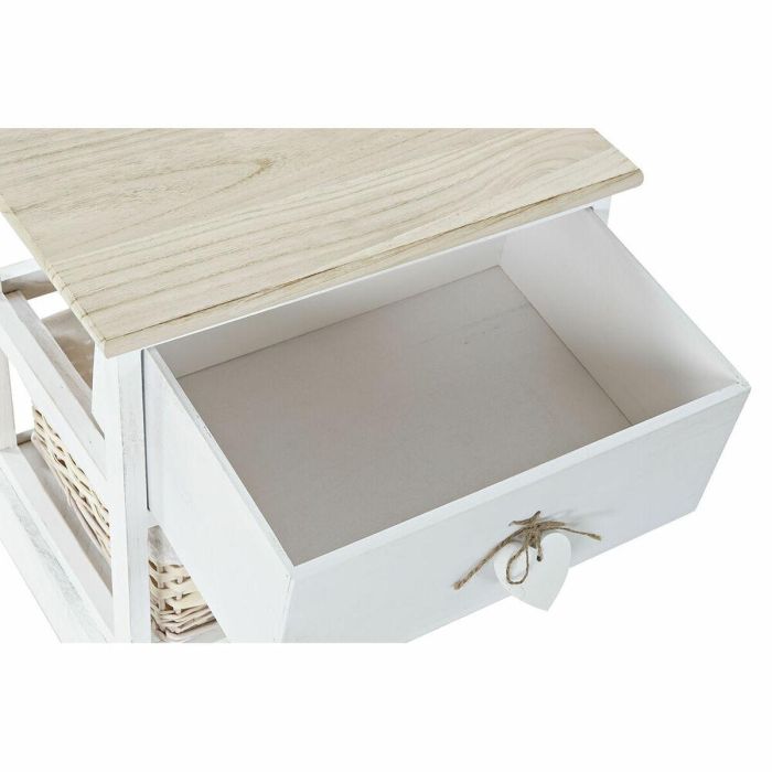 Cajonera Tradicional DKD Home Decor Blanco Natural 29 x 42.5 x 40 cm 4