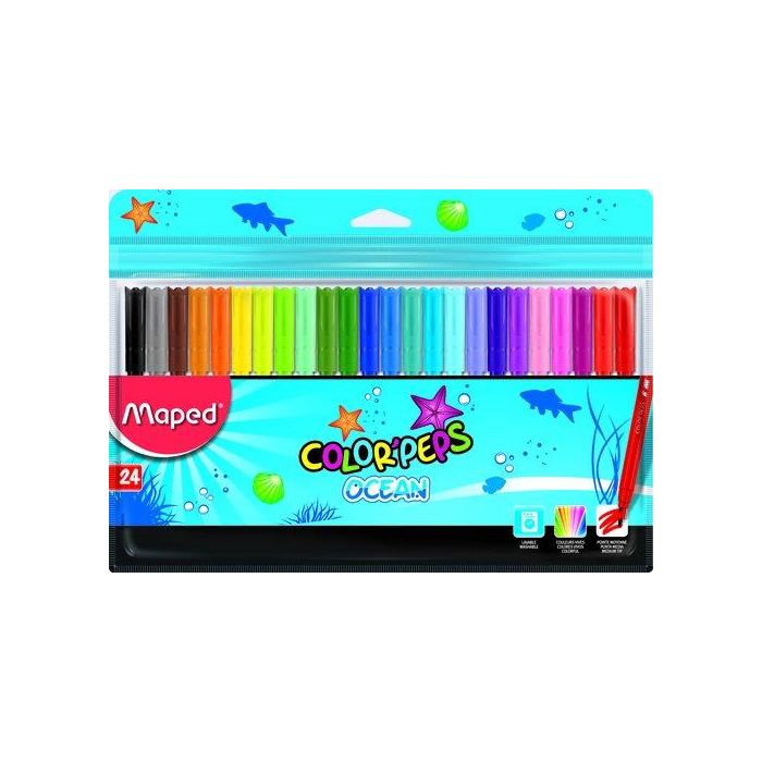 Rotulador Fibra Maped Color´Peps Ocean Estuche De 24