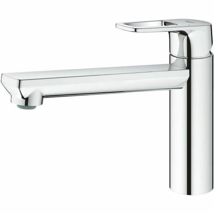 Grohe 31706000 Mezclador monomando de lavabo BauLoop, Caño mediano giratorio, Orificio único, Montado en plataforma Cromo StarLight