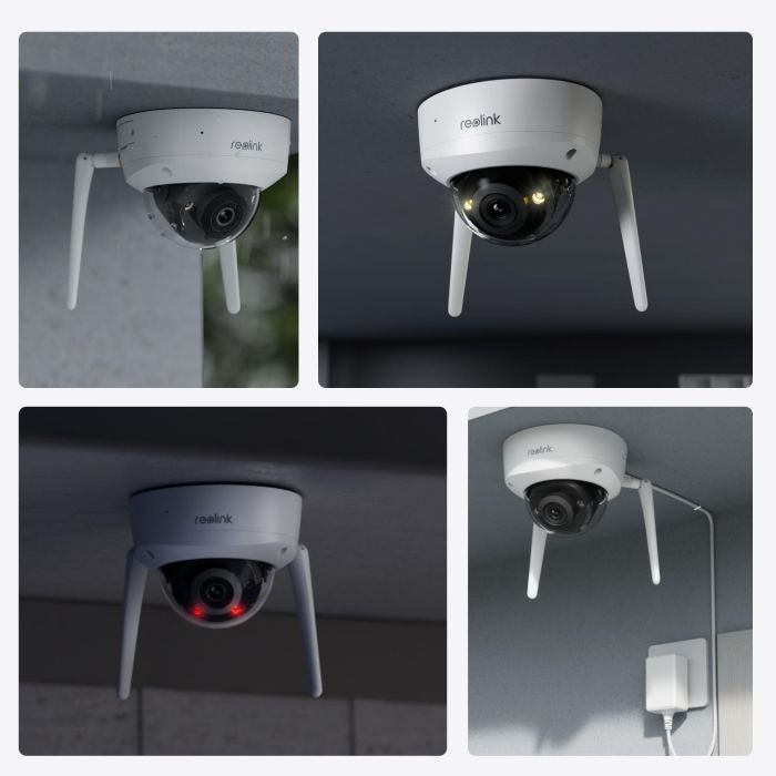 Reolink W437 Cámara de Seguridad WiFi IP 4K 8MP Exterior/Interior con Google Assistant y Visión Nocturna 30m 1