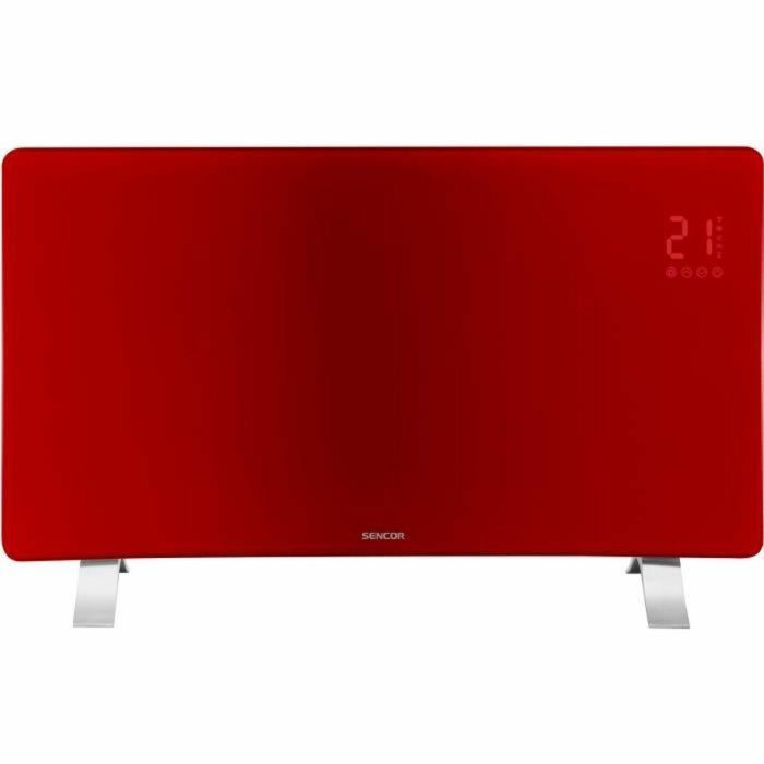 Radiador de cristal Wi-Fi inteligente - SENCOR - SCF 4742RD - 2400 W - 2 niveles - Termostato - Rojo 4