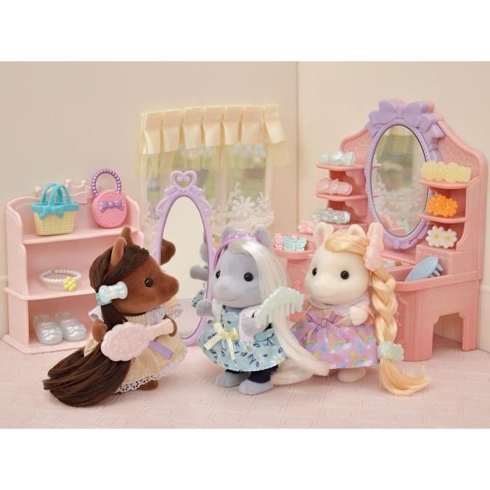Sylvanian Families Figuritas Amigos Pony y Kits de Estilismo con Accesorios para el Cabello y Complementos 4 Sylvanian Families Figuritas Amigos Pony y Kits de Estilismo con Accesorios para el Cabello y Complementos 4