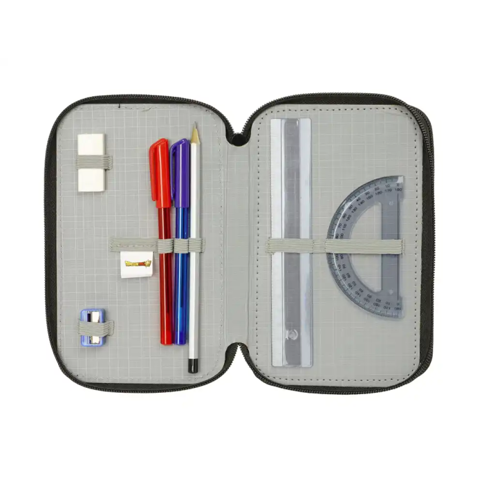 SAFTA Plumier Dragon Ball Triple 37 Piezas con Goma, Lápiz, Bolígrafos, Rotuladores y Colorines 3