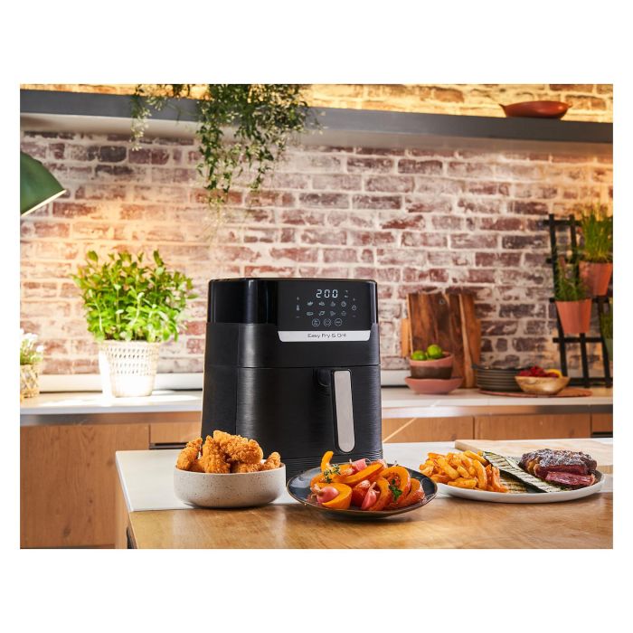 Tefal Easy Fry & Grill EY5058 - Freidora de aire caliente 4.2L para 6 personas con 8 programas: freir, asar, grill, deshidratar, 80-200°C, 1550W, Negro 4