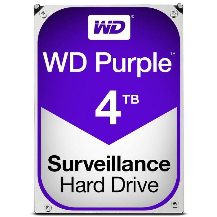 Western Digital Purple Disco Duro 4 TB 3.5" SATA 6Gb/s para Vigilancia 24/7 DVR NVR AllFrame 4K 5400 RPM 64MB