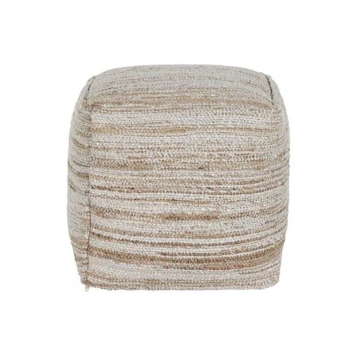 Reposapies Boho DKD Home Decor Blanco Natural 45 x 45 x 45 cm 1