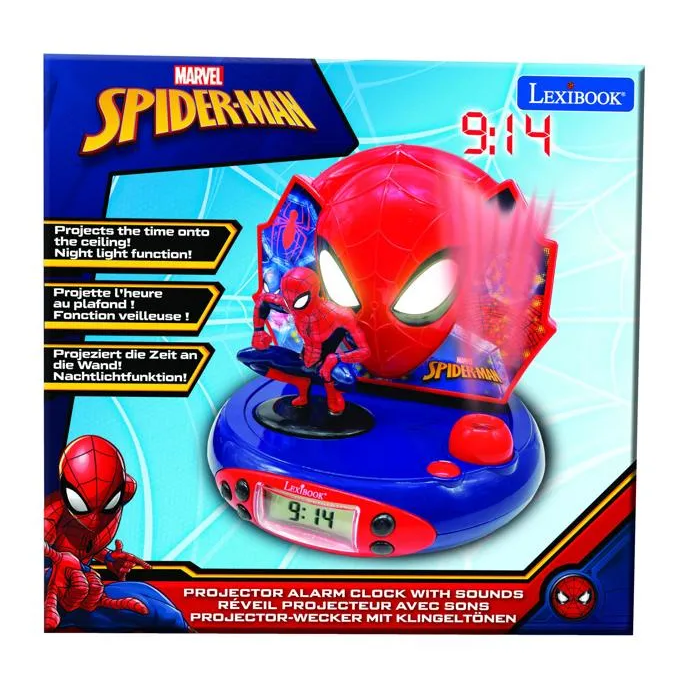 Lexibook Radio Reloj Despertador Spiderman Niños con Proyección de Imágenes y Radio FM 4