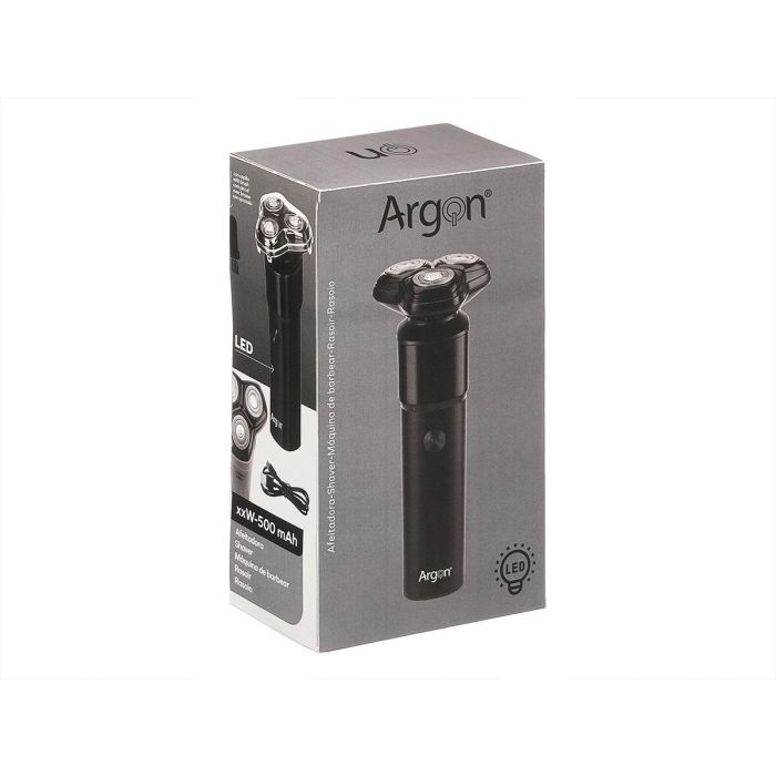 Argon Afeitadora 3 Cabezales Negra 500mAh USB (Set de 12) 2