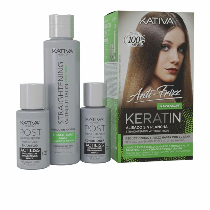 Kativa Keratin Alisado Sin Plancha Anti Frizz Xtra Shine Kit 2 Kativa Keratin Alisado Sin Plancha Anti Frizz Xtra Shine Kit 2