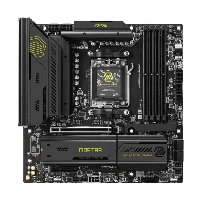 MSI Placa Base MAG B850M MORTAR WiFi, AMD AM5, B850, DDR5 256GB, WiFi 7, BT 5.4, 9USB3.2, Micro ATX - 911-7E61-001 1 MSI Placa Base MAG B850M MORTAR WiFi, AMD AM5, B850, DDR5 256GB, WiFi 7, BT 5.4, 9USB3.2, Micro ATX - 911-7E61-001 1