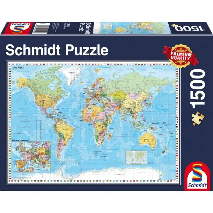 Schmidt Spiele Rompecabezas Planisferio 1500 Piezas 1