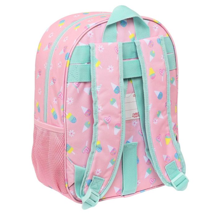 Mochila Escolar Peppa Pig Ice cream Rosa Menta 26 x 34 x 11 cm 1