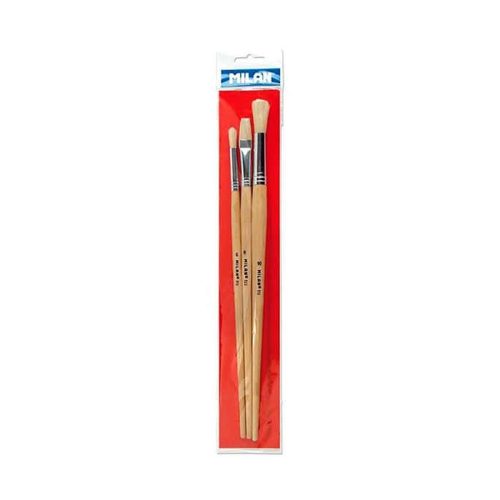 Blister con 3 pinceles para oleo, acrilico serie 512 n° 6 y 10, serie 522 n° 8 milan Blister con 3 pinceles para oleo, acrilico serie 512 n° 6 y 10, serie 522 n° 8 milan