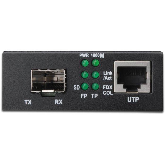 Digitus Convertidor de Medios Gigabit Ethernet, con Ranura SFP Abierta, para Conversión de Señales de Red de Cobre a Fibra Óptica, Sin Módulo SFP 3