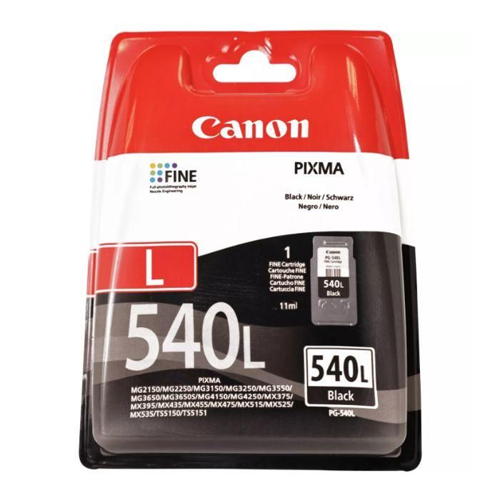 CANON Cartucho PG540L negro 11ml 300p. caja carton para MG2150 MG3550 0 CANON Cartucho PG540L negro 11ml 300p. caja carton para MG2150 MG3550 0