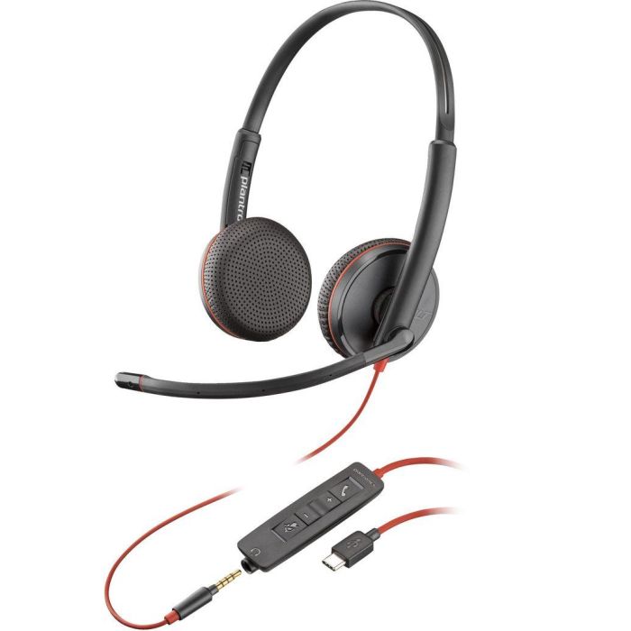 Poly C3225 Auriculares Stereo USB-C con Micrófono Flexible para Oficina y Empresa - Serie Blackwire 3200 de Diseño Elegante y Audio Calidad 0 Poly C3225 Auriculares Stereo USB-C con Micrófono Flexible para Oficina y Empresa - Serie Blackwire 3200 de Diseño Elegante y Audio Calidad 0