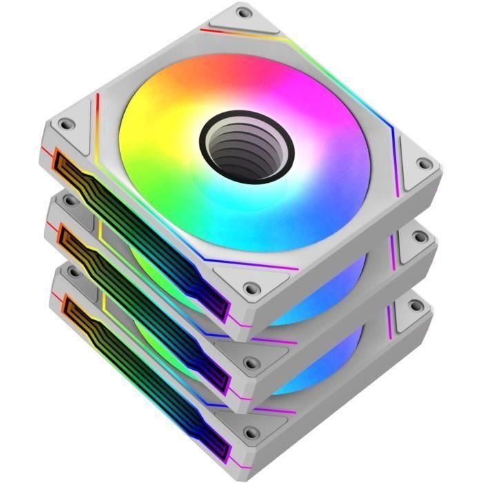 Xigmatek XIG1740357539120 Pack 3 Ventiladores Infinity G20A 120 mm para Caja de PC - Blanco