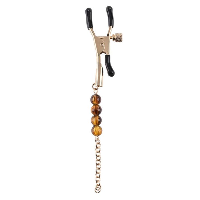 Cadena Con Pinzas Para Pezones Sportsheets Amber Beaded 13 Cadena Con Pinzas Para Pezones Sportsheets Amber Beaded 13