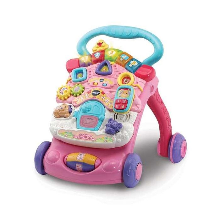 Vtech Andador Comienzandar 2 en 1 Rosa con Patas Plegables, Panel Extraíble, Luces y Sonidos, para Bebés 9-36 meses 2 Vtech Andador Comienzandar 2 en 1 Rosa con Patas Plegables, Panel Extraíble, Luces y Sonidos, para Bebés 9-36 meses 2