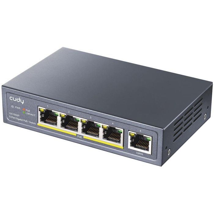 Cudy GS1005P Switch Ethernet de 5 Puertos con PoE+ 1 Cudy GS1005P Switch Ethernet de 5 Puertos con PoE+ 1