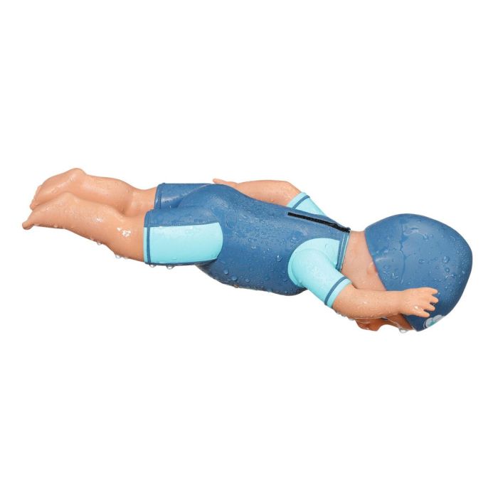 Baby Born - Mi Primer Muñeco Bebé de Natación 30cm, Nada al Mover Brazos, Flota sin Pilas, con Bañador y Gorro Azul 3